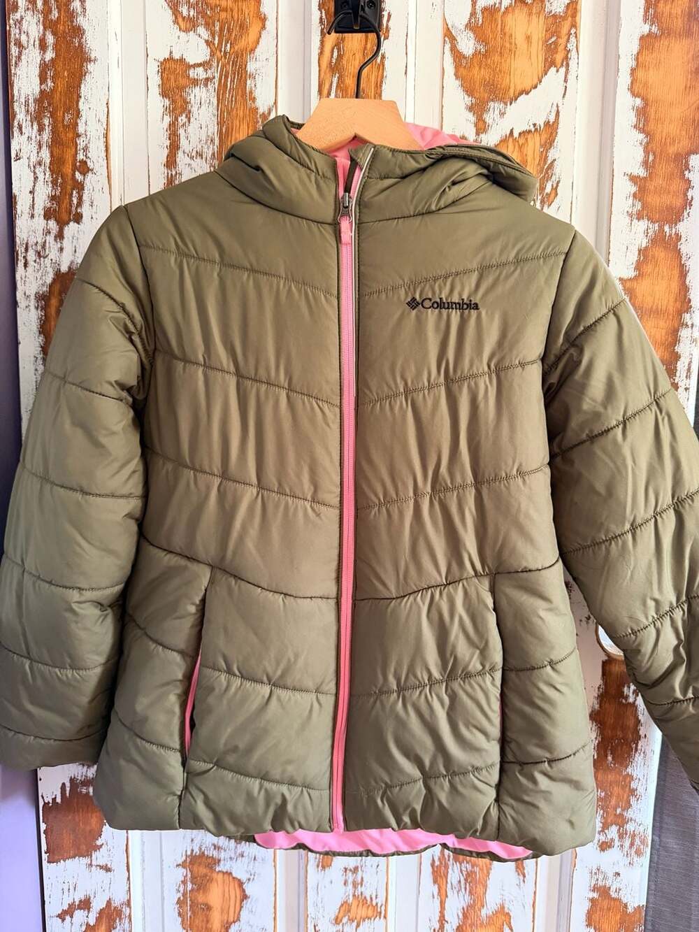 Columbia Girls' Katelyn Crest II Hooded Puffer Jacket Size XL